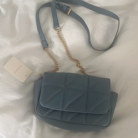 Primark Blue & Gold Quilted Purse - Picture 3 of 11